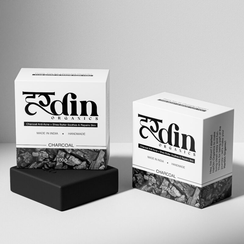 Hardin Organics Activated Charcoal Soap | Detox & Deep Cleanse | Anti-Pollution & Oil Control  (100 g) - Image 2